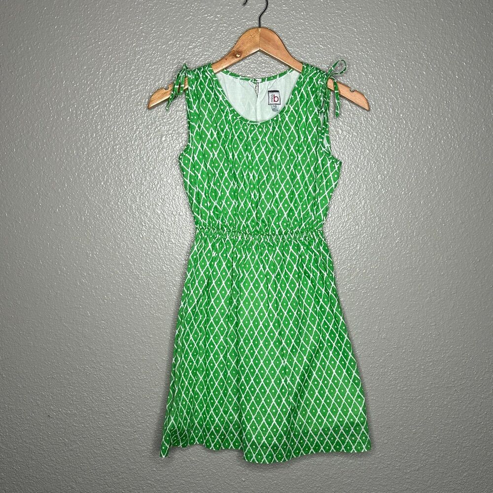 Miss B girls green sleeveless dress